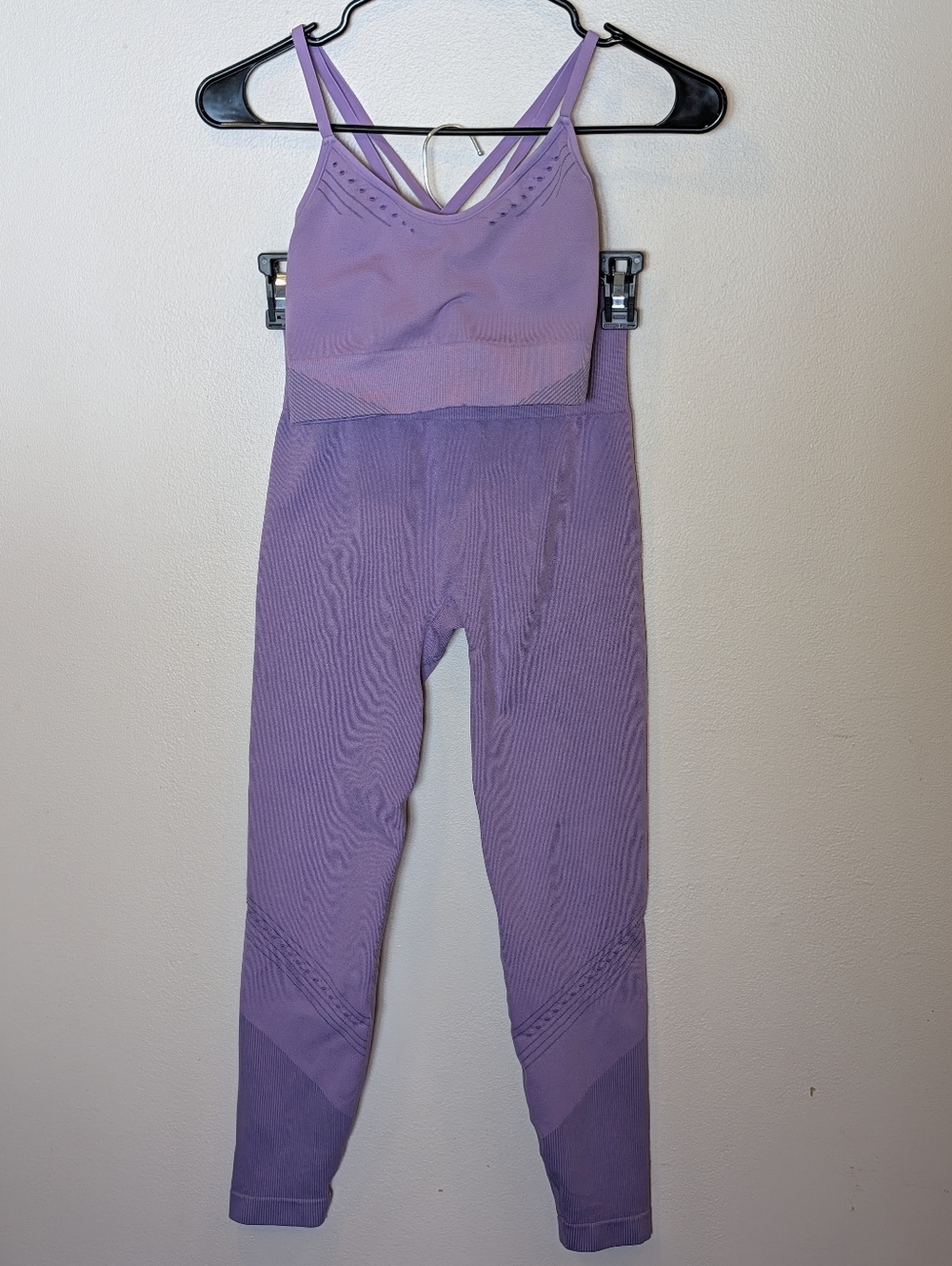 JoyLab Active Set - Lilac Crop Tank & High-Waist Seamless Leggings